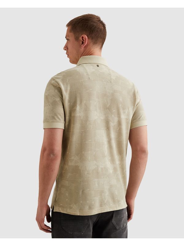 PME Legend Short sleeve polo printed two tone Bone White PPSS2604851