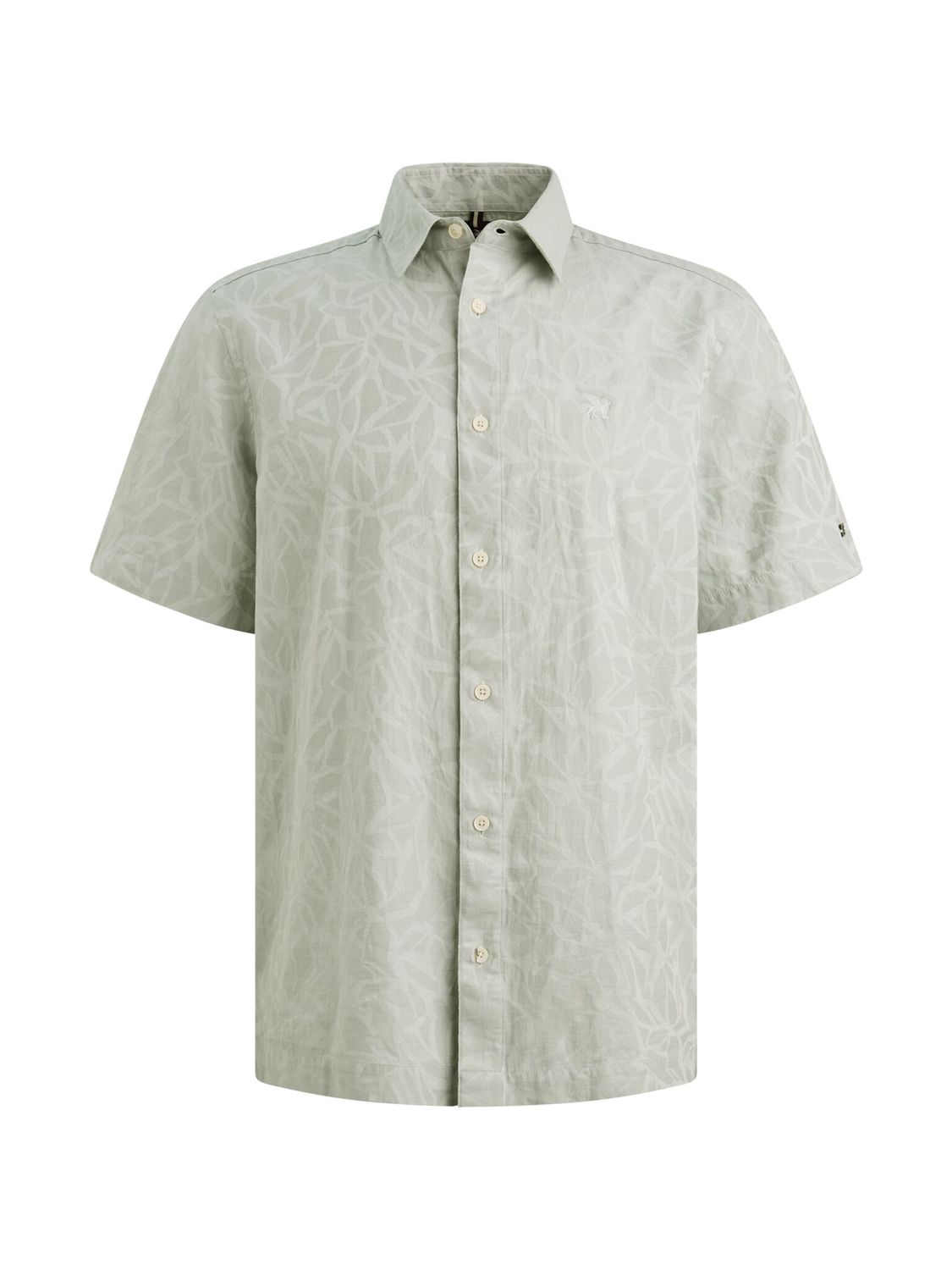 Vanguard Short Sleeve Shirt Jacquard Tonal Aqua Gray VSIS2605286