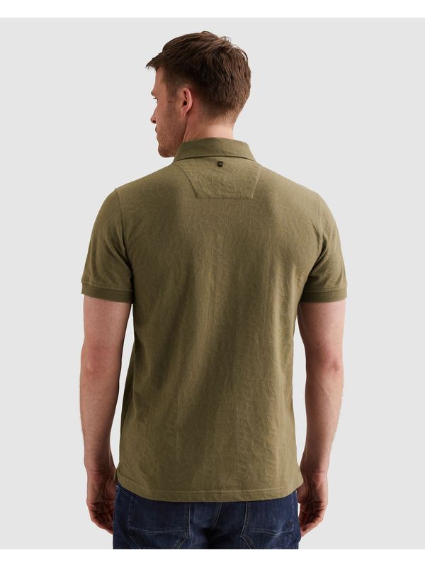 PME Legend Short sleeve polo jersey jacquard Dusky Green PPSS2605860