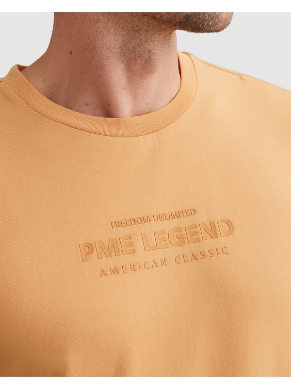 PME Legend Short sleeve r-neck cotton elastan Gold Earth PTSS2605584