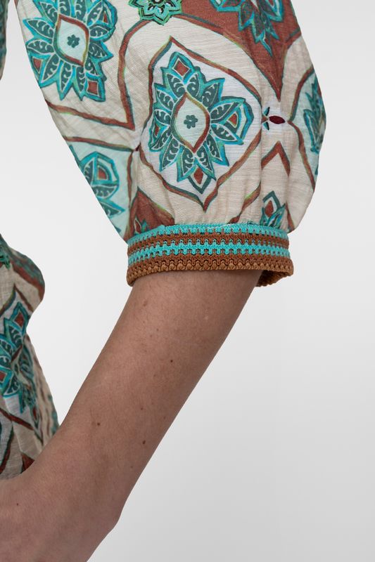 Geisha blouse Blauw 63453-20