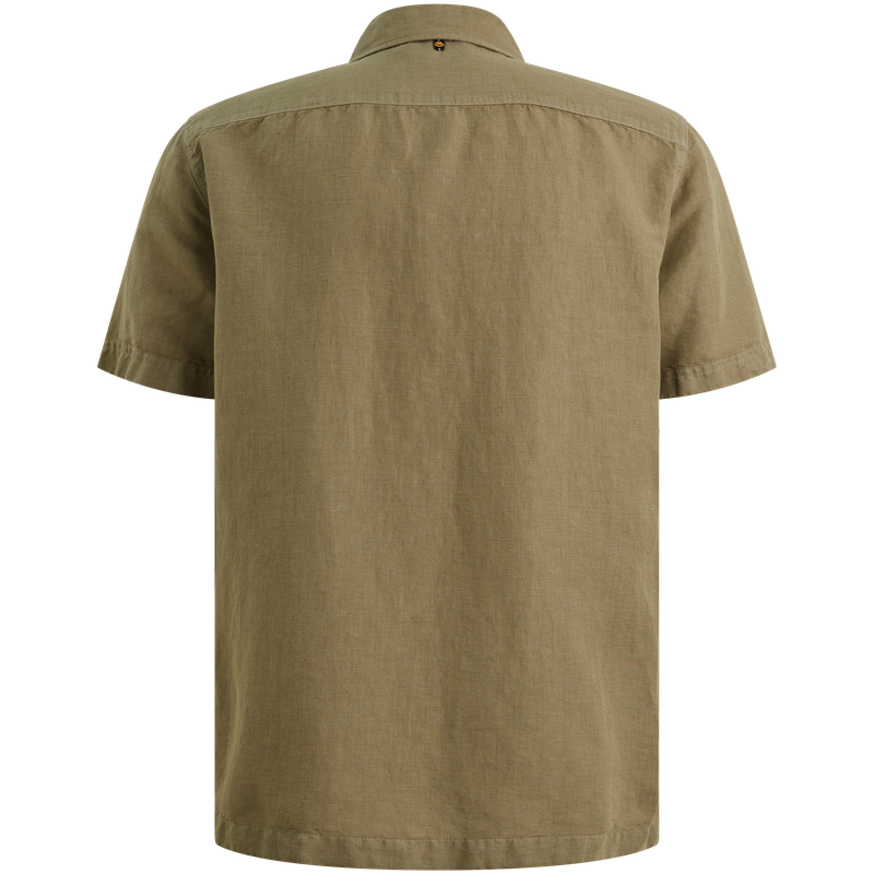 PME Legend Short Sleeve Shirt Cotton/linen ga Dusky Green PSIS2605236