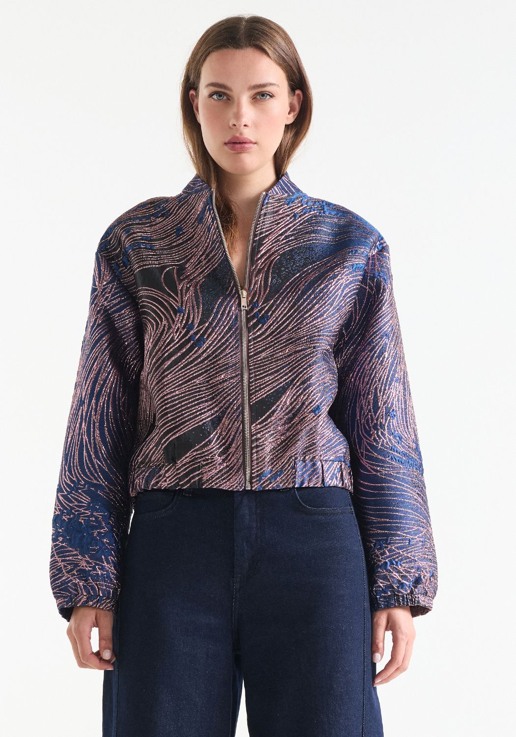 Jansen Amsterdam ASTER JASJE flj 219 fancy lurex jacq 000771 - shadow blue ASTER