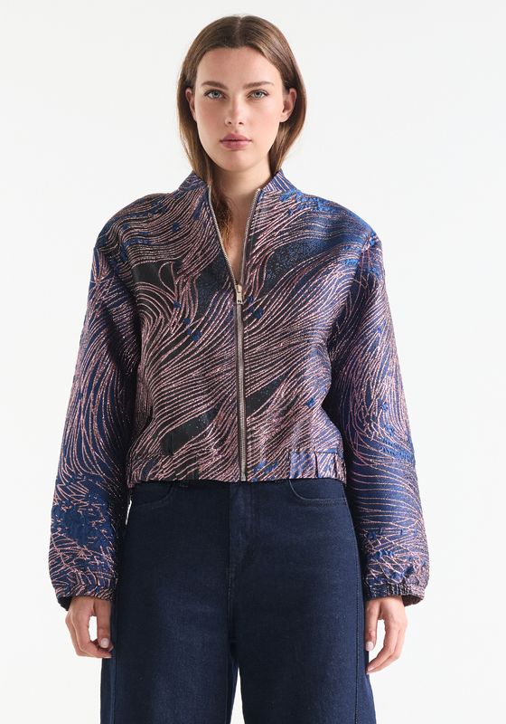 Jansen Amsterdam ASTER JASJE flj 219 fancy lurex jacq 000771 - shadow blue ASTER