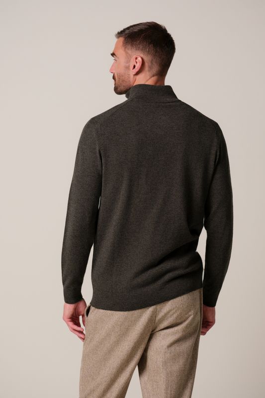 Profuomo PULLOVER HALF ZIP BROWN Brown PPXJ30012E