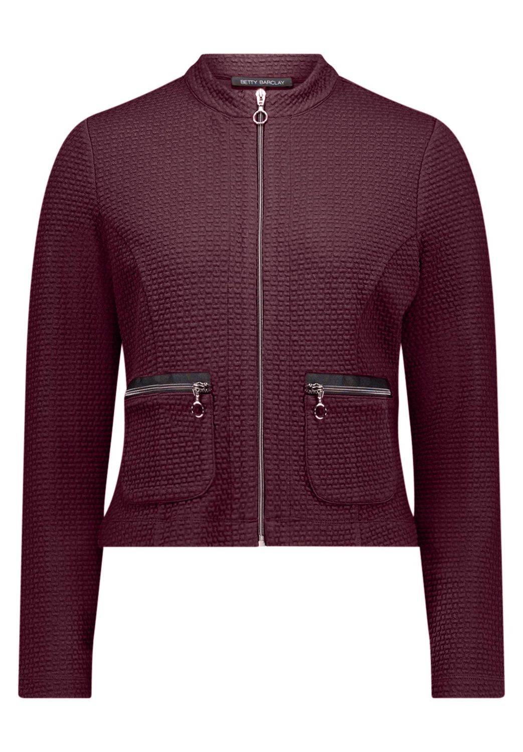 Betty Barclay Sweat Jacke Kurz 1/1 Arm Maroon Banner 44061661