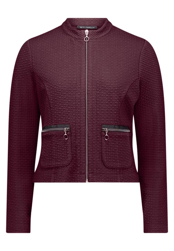 Betty Barclay Sweat Jacke Kurz 1/1 Arm Maroon Banner 44061661