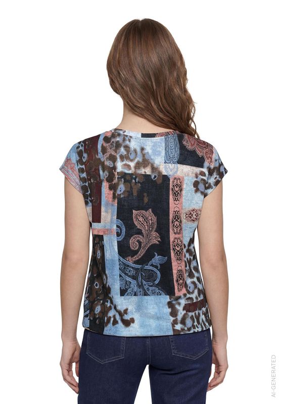Betty Barclay Shirt Kurz 1/2 Arm Blue/Red 29371667