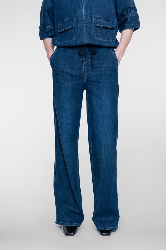 Geisha Jeans easy Dark blue denim washed 61523-10