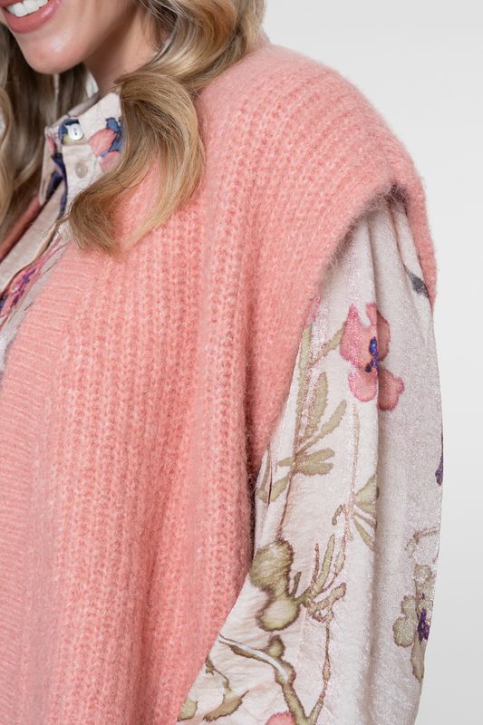 Geisha Gilet knitted soft pink 64534-29