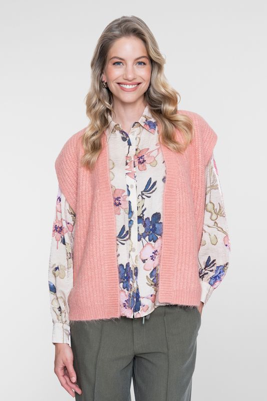 Geisha Gilet knitted soft pink 64534-29