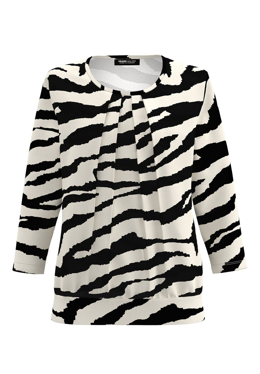 Frank Walder Blusenshirt black Print NOS726423