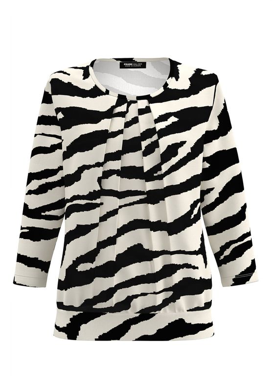 Frank Walder Blusenshirt black Print NOS726423