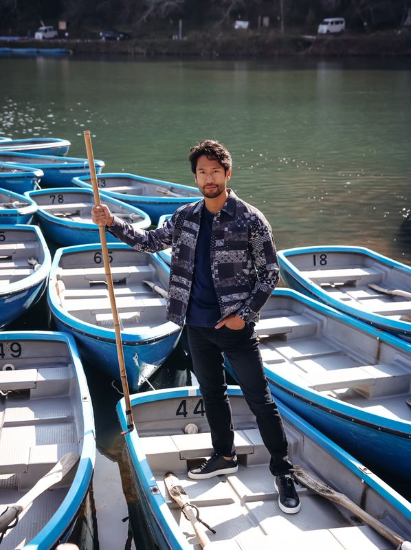 A fish named Fred Overshirt indigo Navy 34.031