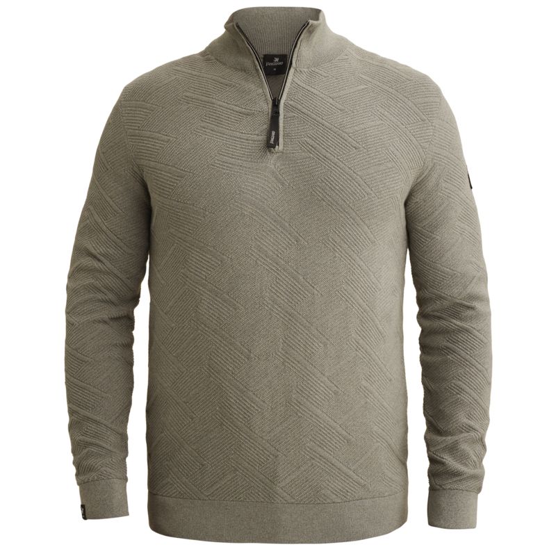 Vanguard Half zip collar cotton mouline Forest Fog VKW2608302