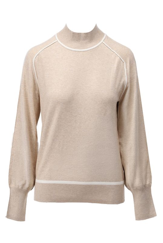 You're my lobster by K-Design Pullover opstaande kraag & bies Buttercream D826L