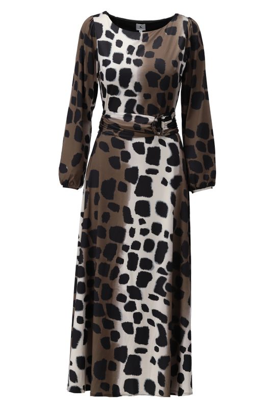 K-Design Maxi jurk met dierenprint P147 D118