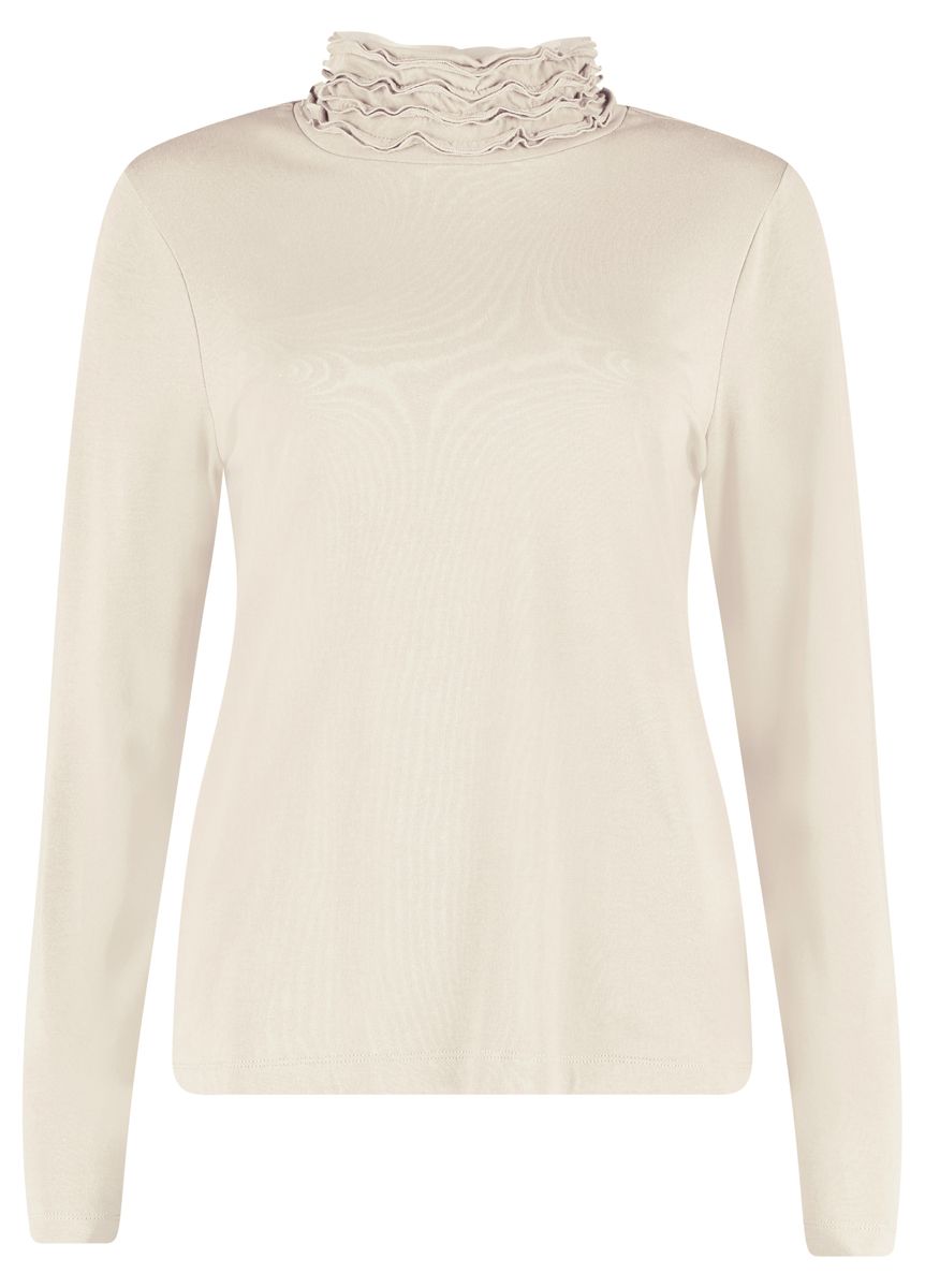 Bloomings Ruffle neck shirt jersey Moon SLT275-9100