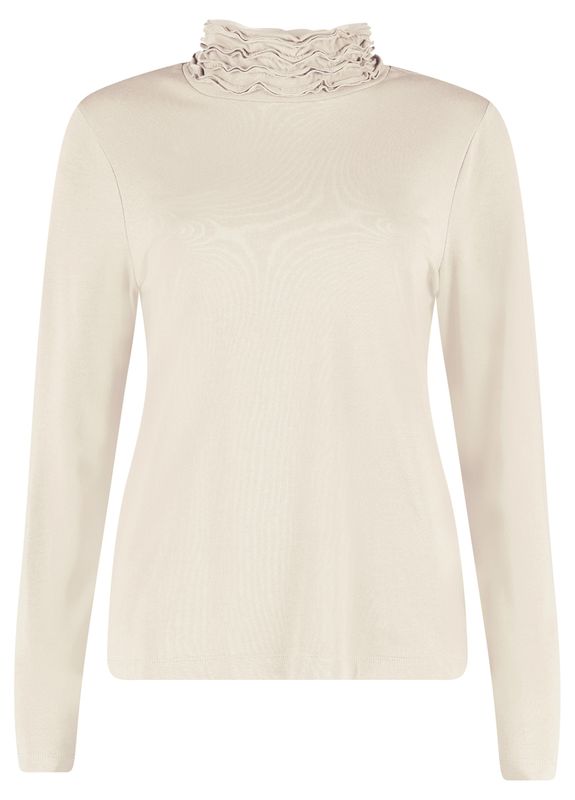 Bloomings Ruffle neck shirt jersey Moon SLT275-9100