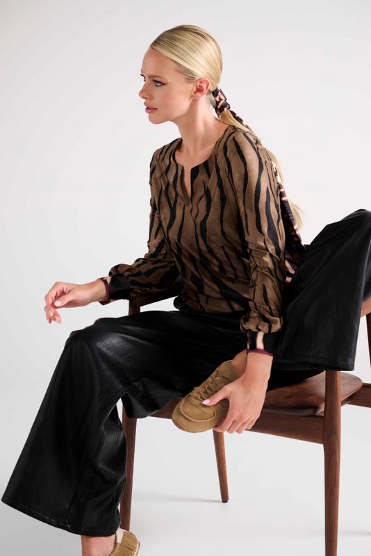 K-Design Top met sjaaltje & print P158 D307