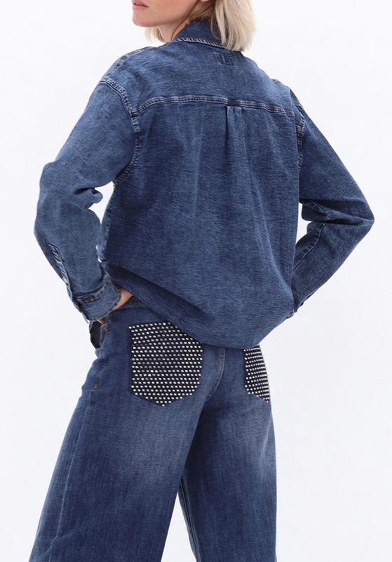 You're my lobster by K-Design Jeans met strass Blue denim D702L