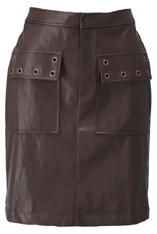You're my lobster by K-Design Rok in lederlook met fantasie Chocolate brown D755