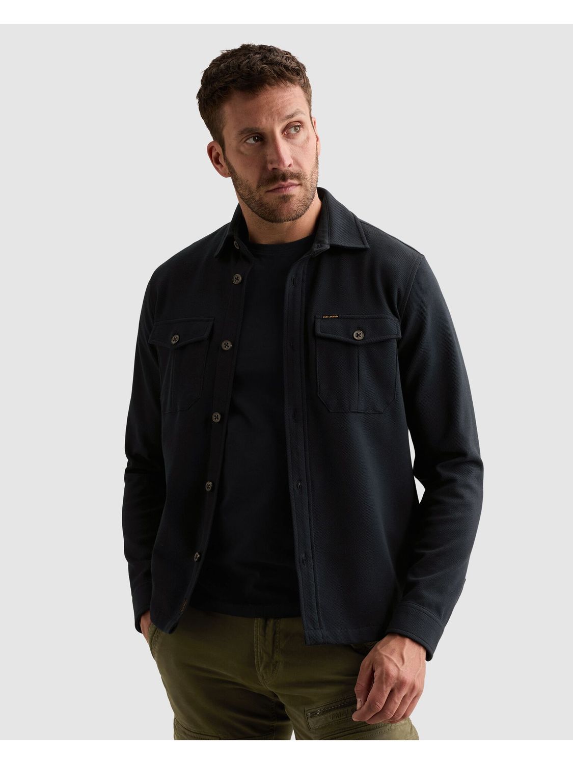 PME Legend Long sleeve shirt Comfort Heavy Tw Blauw PSI2608234