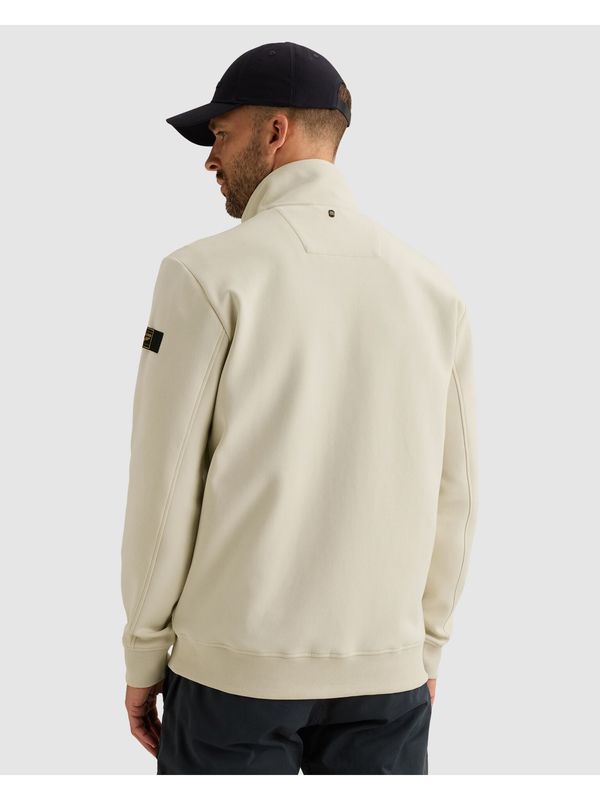 PME Legend Zip jacket interlock sweat Bone White PSW2608437