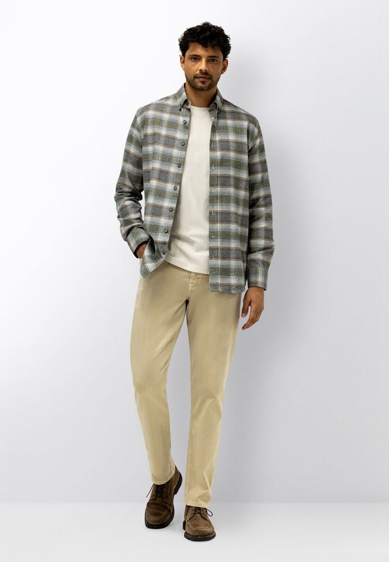State of Art Shirt LS Checked Y/D donkerbruin:mosgroen 21526276