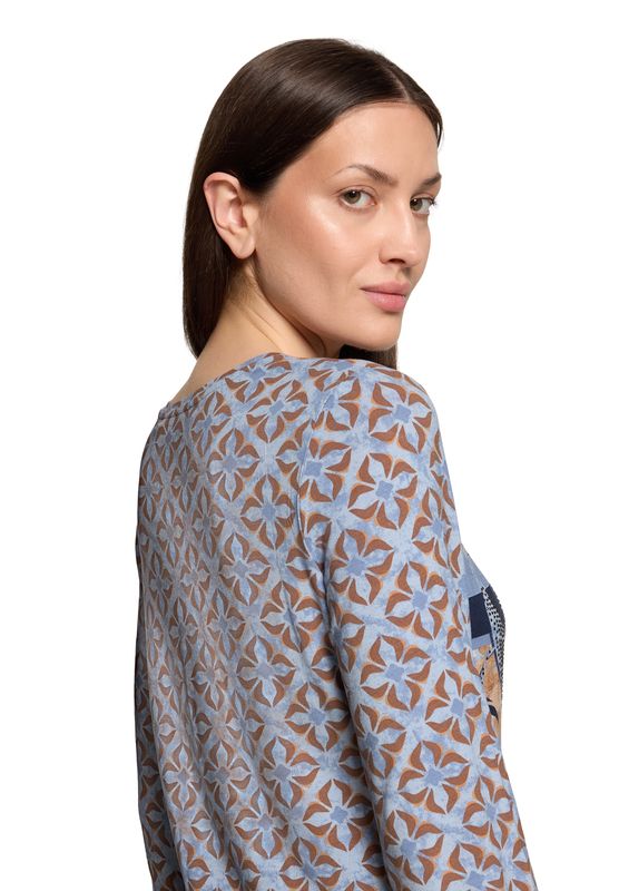 Betty Barclay Shirt Kurz 3/4 Arm Blue/Brown 29521715