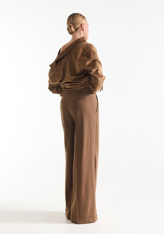 Jansen Amsterdam DIAN BROEK w 407 wide leg long omsla 000180 - camel DIAN W26