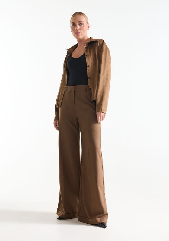 Jansen Amsterdam DIAN BROEK w 407 wide leg long omsla 000180 - camel DIAN W26
