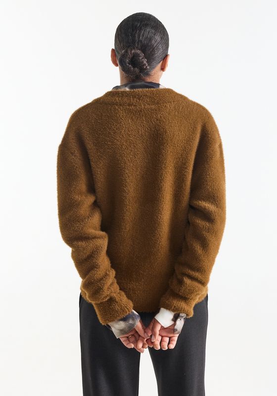 Jansen Amsterdam CLOE VEST p 205 long sleeve button c 000180 - camel CLOE W26