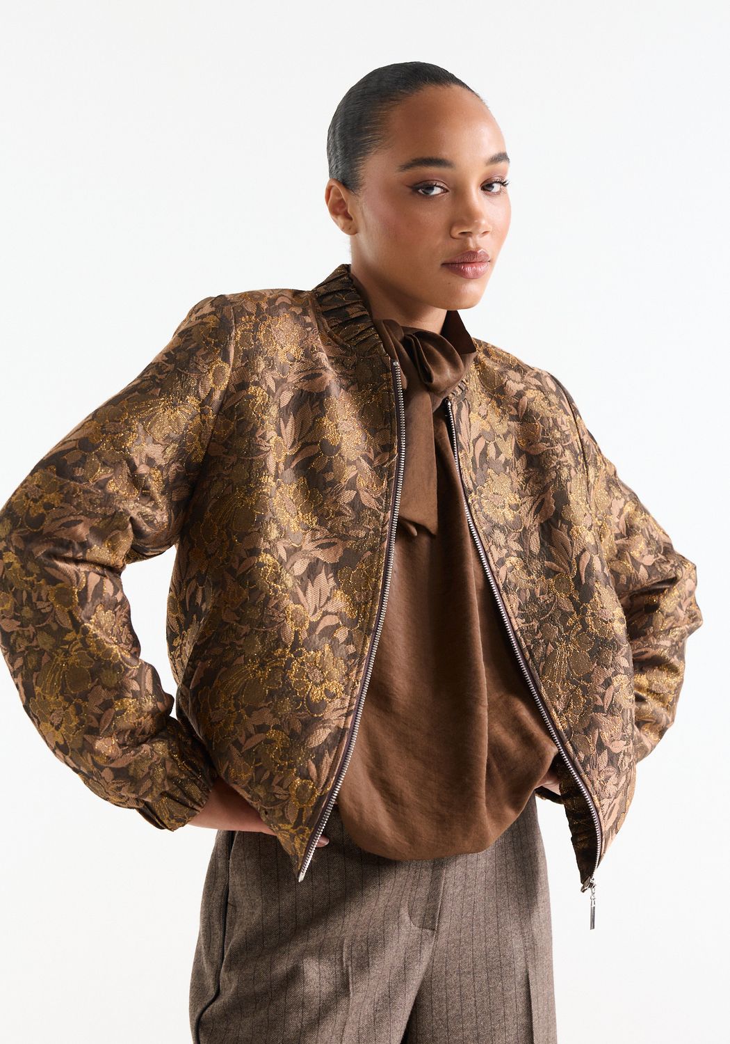 Jansen Amsterdam ANN JASJE mfj 275 multi flower jacqu 000180 - camel ANN W26