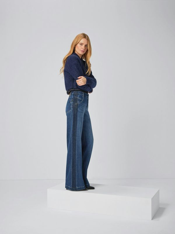 Gardeur Hose Wide leg Feminine Dark Stone Used FELIZA10-S 670611
