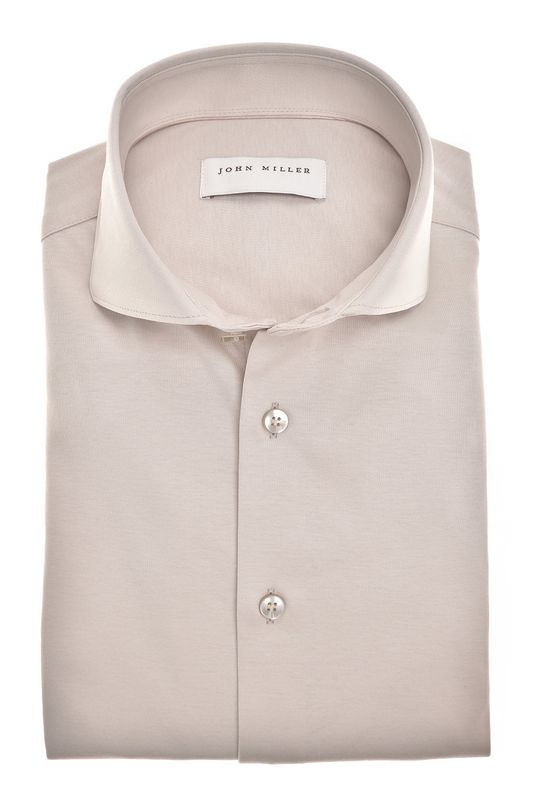 John Miller Shirts Plain:Overhemd Lichtbruin 610 5142920