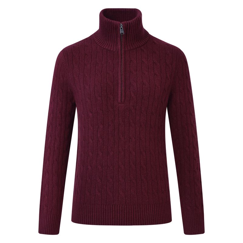 HV Society Pullover HVSZamara Burgundy rattle 0409103865