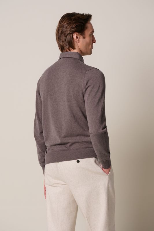 Profuomo POLO ONE PIECE LS AUBERGINE Aubergine PPXJ30003D