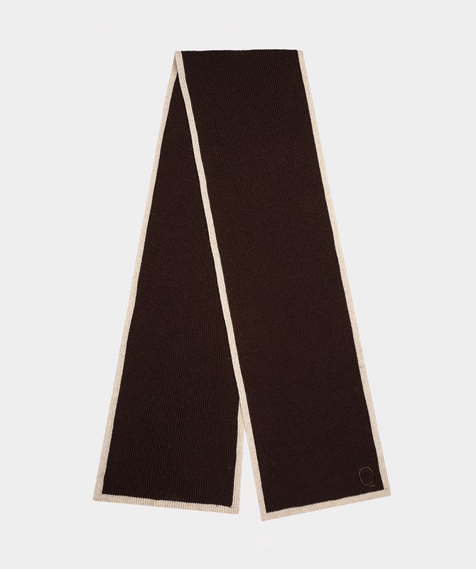Esqualo Scarf contrast Cacao F26.07552