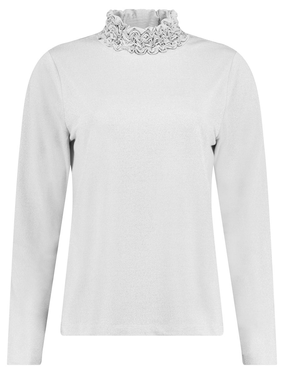 Bloomings Ruffle neck shirt jersey lurex RWWB SLT363-9120