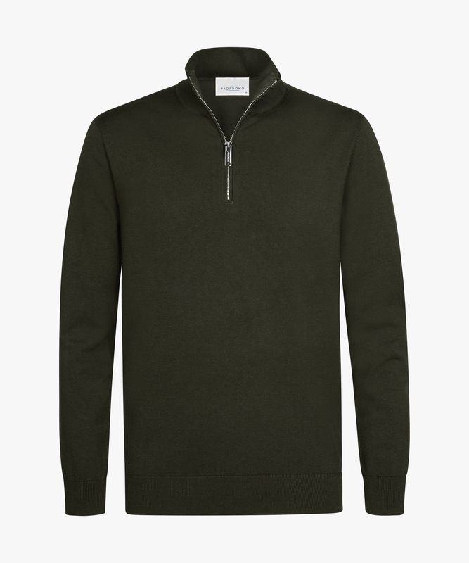 Profuomo PULLOVER HALF ZIP D GREEN Dark Green PPXJ30002C