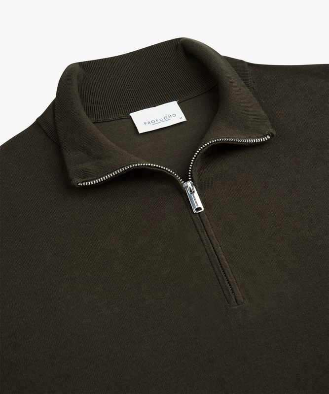 Profuomo PULLOVER HALF ZIP D GREEN Dark Green PPXJ30002C