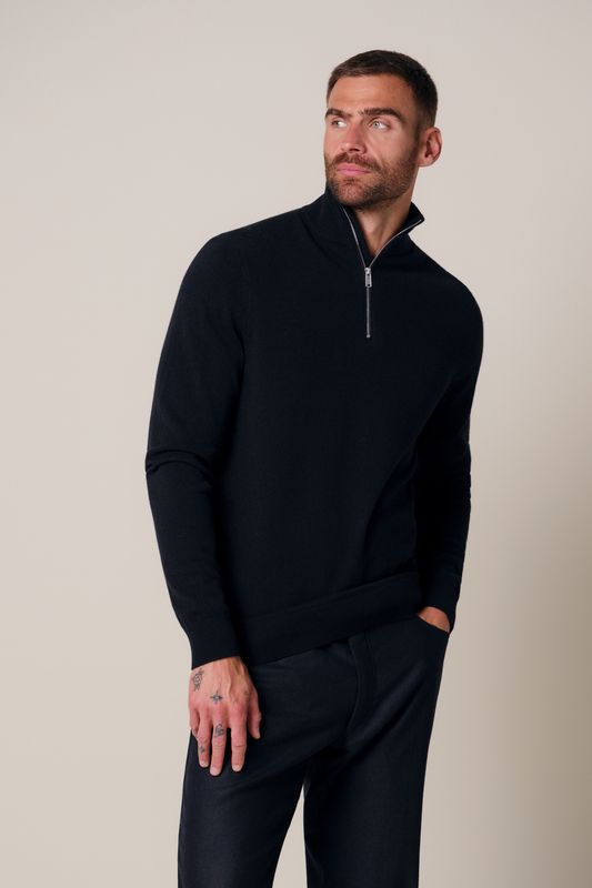 Profuomo PULLOVER HALF ZIP NAVY Blauw PPXJ30012A