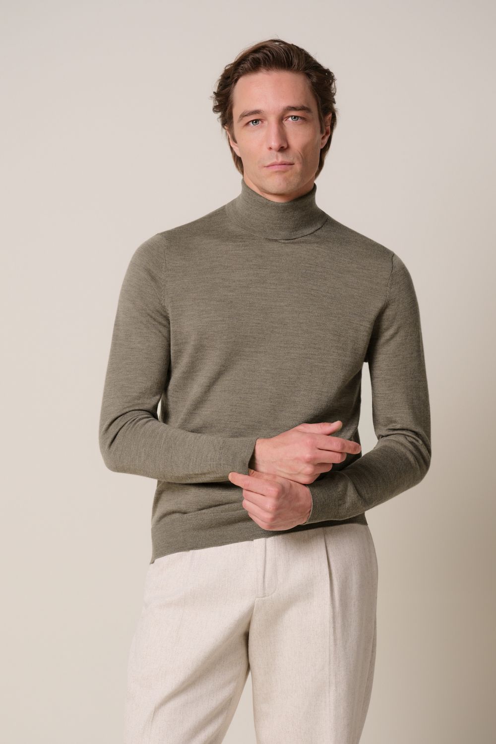 Profuomo PULLOVER ROLL NECK BROWN Bruin PPXJ30027F