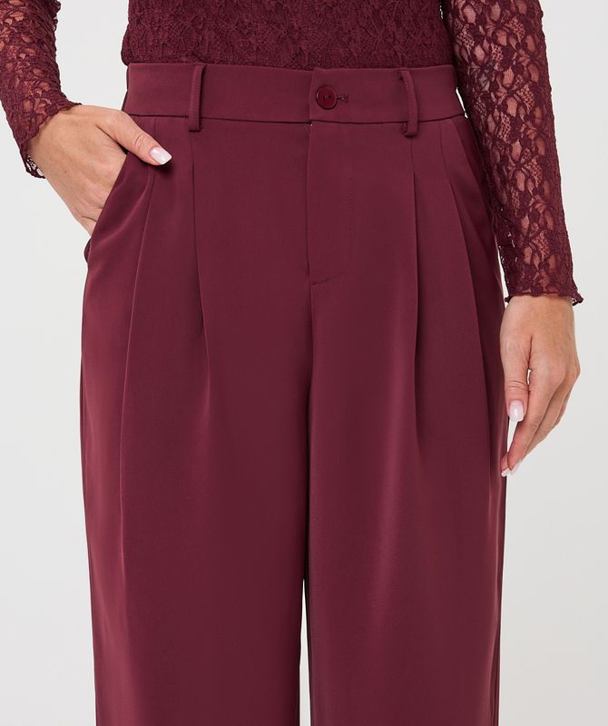 Esqualo Trousers wide leg Merlot F26.10502