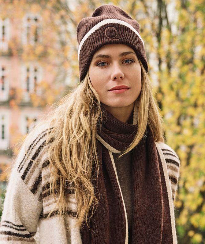 Esqualo Beanie contrast Cacao F26.07551