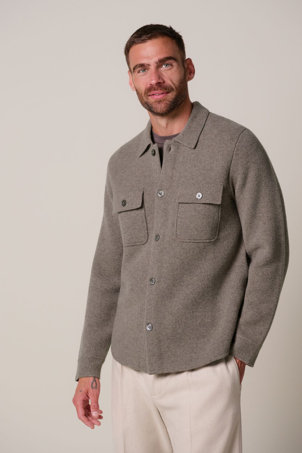 Profuomo OVERSHIRT FULL BUTTON PURPLE Paars PPXF30006D