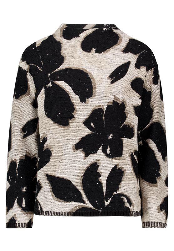 Betty Barclay Strickpullover Kurz 1/1 Arm Beige/Black 54862019