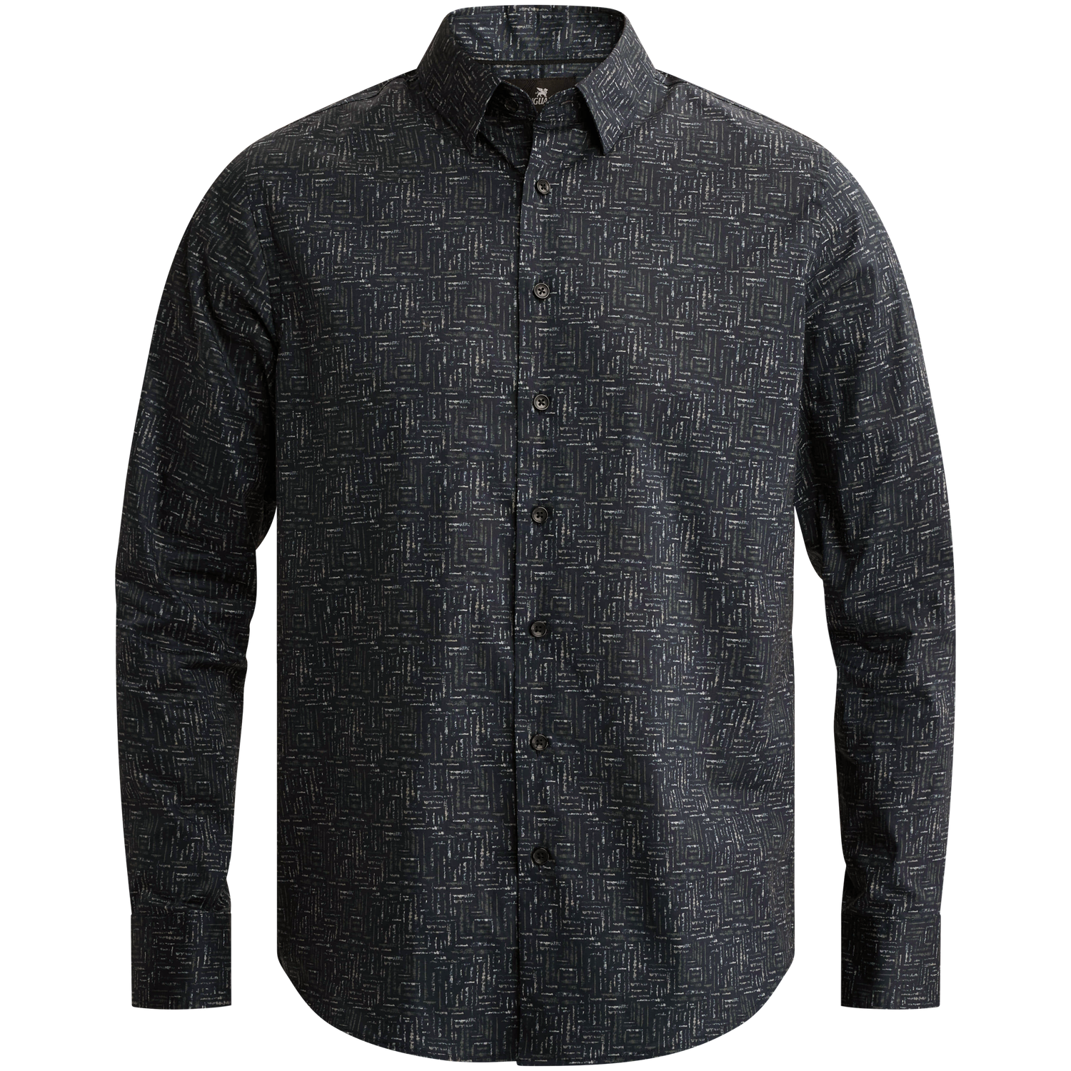 Vanguard Long sleeve shirt Print on poplin Blauw VSI2608204