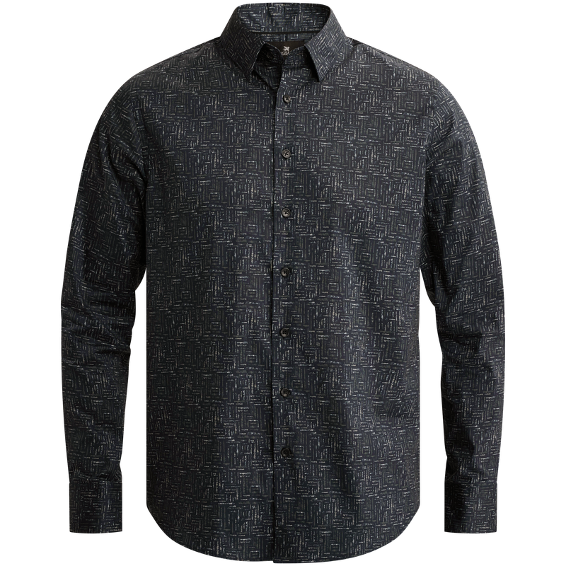 Vanguard Long sleeve shirt Print on poplin Blauw VSI2608204